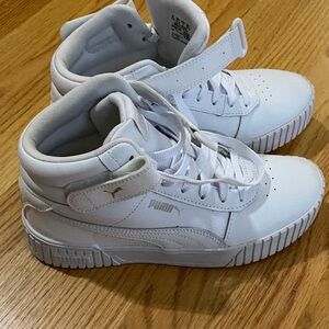 Puma Kids White High-Top Sneakers